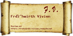 Frühwirth Vivien névjegykártya