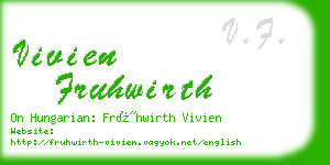 vivien fruhwirth business card